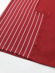 卡翁达男士套装卡夫坦服装圆领条纹印花长袖非洲复古男士套装传统服装 - 紅色 - 查看 10