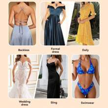 Plus Size Women's Silicone Nipple Covers, Invisible, Waterproof, Sweatproof, Adhesive Bra Pasties, Strapless Bra, Nude Feel, Suitable For Swimwear, Dresses, Pajamas, Bikini, Wedding Dress, Activewear, Reusable And Washable Nipple Covers