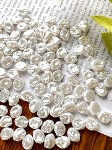 50pcs Irregular Pearl Beads, Versatile & Practical