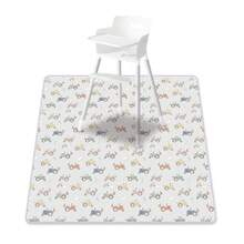 1pc Rainbow Print Baby Splash Mat, Suitable For Under High Chair, Washable Waterproof Spill Mat, Splash Guard Mat, Dirt Mat And Tablecloth