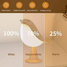 Creative Touch Switch Table Night Lamp 3 Color Dimmable Bedroom Nightstand Lamp Bird Shape Rechargeable Led Night Light Decorative Home - 3 Colors - View 10