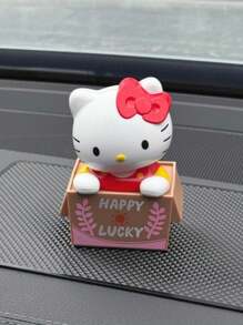 Sanrio Caja de adorno de dibujos animados de Hello Kitty, estilo Sanrio creativo, regalos de cabezón, adecuado para la vida cotidiana, regalos para niños y niñas, regalos de vacaciones, decoraciones, regalos de graduación