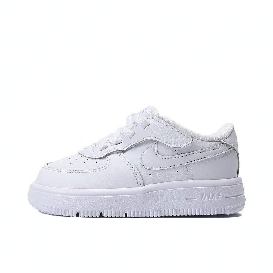 Nike 幼儿男童 FORCE 1 LOW EASYON (TD) 运动鞋，低帮厚底运动鞋 FN0236-111 - 白色 - 查看 1