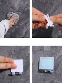 3 szt. wielofunkcyjne ręczne haczyki na maszynki do golenia, mocny klej bez wiertarki, stojaki na organizery do maszynek do golenia z powrotem do szkoły