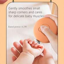 电动指甲磨刀器婴儿指甲抛光机手持式家用指甲钻指甲打磨机全自动迷你指甲磨刀器便携式美甲工具指甲锉万圣节圣诞礼物 - 彩色 - 查看 5