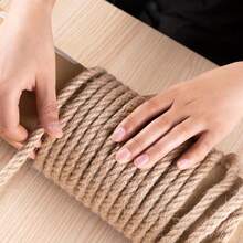 Cuerda de yute amarilla de 10 mm de grosor, 10 metros de largo, 9,5 mm de diámetro, resistente y duradera, adecuada para manualidades, postes rascadores para gatos, jardinería, decoración de estilo granja y talla grande. - Multicolor - Ver 9