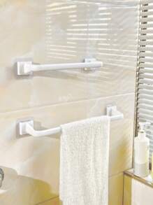 1pc No-Drill Towel Rack, Wall-Mounted Shoe Shelf, Storage Rack, Suitable For Bathroom, Kitchen And More
