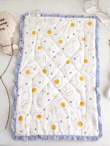 1件婴儿绉棉床垫垫，柔软蓬松绒面床垫，婴儿房柔软床垫，儿童棉质床垫，双面可用，可机洗