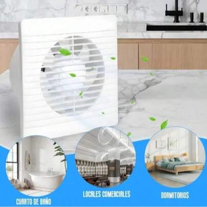 Extractor de Aire Silencioso 20x20 cm para Cocina y Baño – Ventilación Eficiente, Fácil Instalación y Bajo Ruido