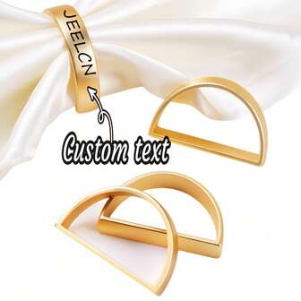 Customized Semi-Circular Napkin Buckles