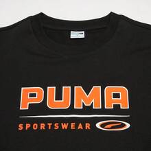 Puma 女式高腰短袖短款T恤 62717501，夏季 - 黑色 - 查看 3
