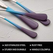 20-Pieces Rose Gold And Black Silverware Sets For 4,Black Handle Stainless Steel Cutlery Set, Include Forks Spoons And Knives Set, Dishwasher Safe Utensil Sets For Home Restaurant