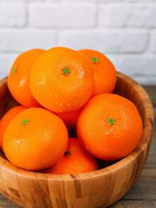 10/6/5/3/1pc Artificial Orange, Autumn Decor, Autumn Fake Fruit, Realistic Imitation Fruit, Fake Orange, Suitable For Home Kitchen Cabinet Decor, Photography Props, Artificial Plants - Orange-6pcs - View 3