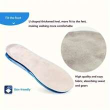 1 Paar Gel-Einlegesohlen mit Fußgewölbeunterstützung - Blau & Lila, atmungsaktiv & stoßabsorbierend für Herren und Damen Laufschuhe, anpassbare Passform (Farbe und Stil zufällig)