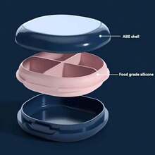 Portable Silicone Pill Case - Travel Pill Box With Multiple Compartments, Transparent Lid And Compact Design, Suitable For Daily Medication And Travel Essentials, Wallet Pill Box - Multicolor - View 7