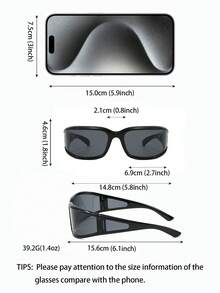 1 副男士优质 Y2K 朋克户外骑行时尚眼镜，全新夏季款式，适合户外运动、骑行、驾驶、旅行、海滩度假 - 彩色 - 查看 8