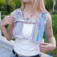 1 件轻质男女通用尼龙马拉松背包、多口袋徒步背包、骑行水袋包（不含水袋）