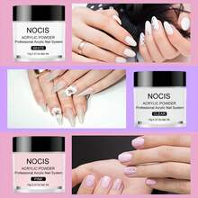NOCIS Acrylic Powder Set - 3 Colors ( Pink/White/Clear ) Acrylic Powder Starter Set, Professional Polymer For Nail Extension Nail Carving Nail DIY Art Design, Long Lasting And No Nail Lamp Needed - Multicolor - View 5
