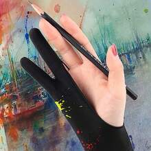 1Pc Black 3-Layer Painting Gloves, Spray Paint Fingerless Gloves, Art Tool DIY Gloves, Suitable For Art Creation Teaching, Artists, Students, Painting, Sketching Gloves, 4 Styles And Sizes, Suitable For Gift Giving,Back To School,School Supplies