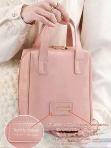 1 pièce Sac à main en PU Sac cosmétique imperméable Sac de toilette de voyage multifonction Sac organisateur Sac cabas cosmétique Sac de plage Grande capacité Sac de voyage Accessoire essentiel pour les vacances Sac cosmétique des dames Sac de voyage essentiel Sac cosmétique à double couche Imperméable Sac de toilette PVC Sac de vacances Cadeau pour les amis Cadeau de la Saint-Valentin Décoration intérieure
