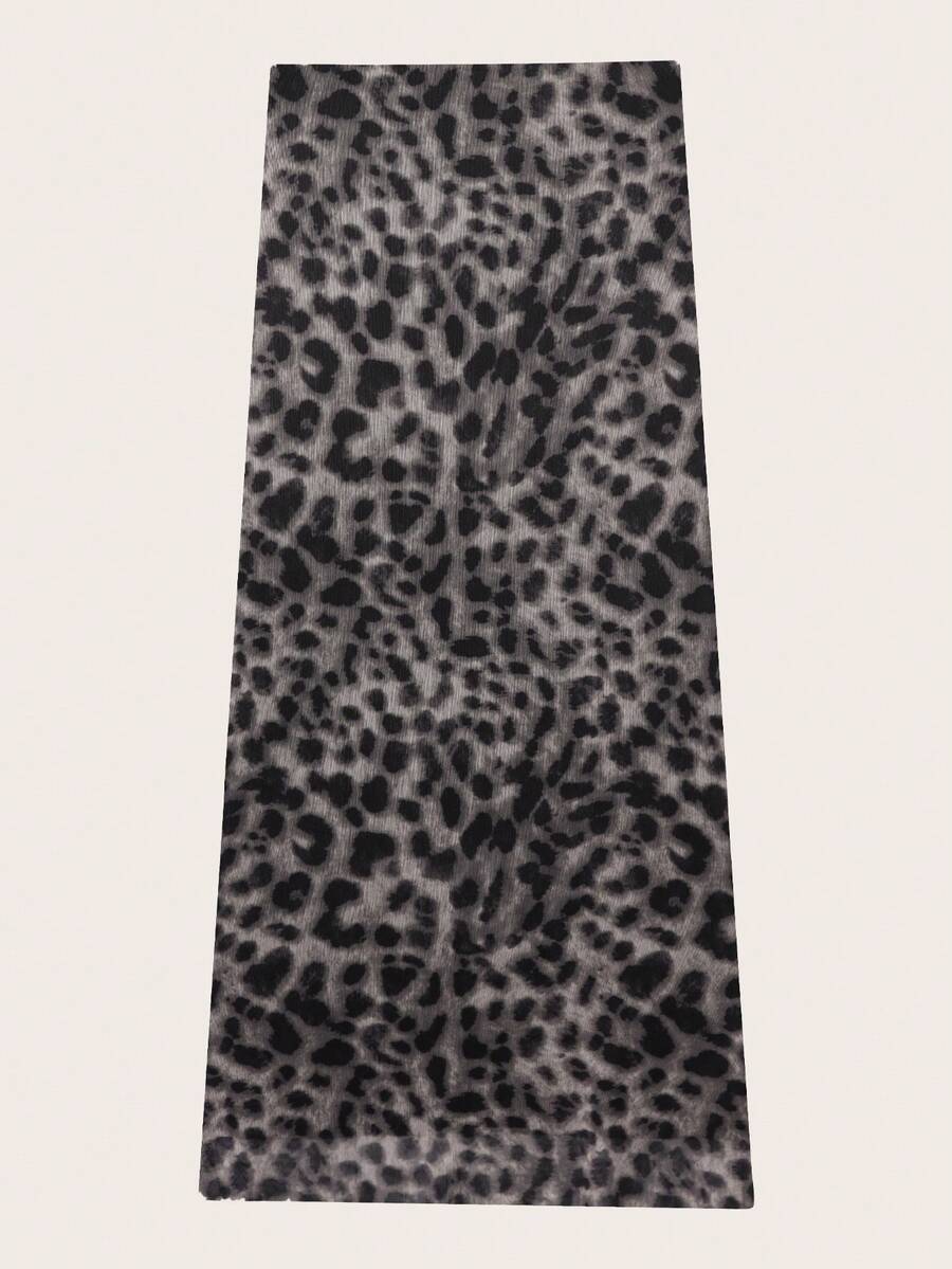 豹纹网纱裙，夏季时尚