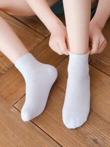 5 pares de calcetines blancos de malla para niños, calcetines delgados y transpirables hasta el tobillo, estilo escolar para estudiantes, calcetines blancos pequeños, calcetines casuales y deportivos para niños y niñas, para primavera/verano