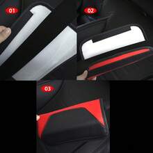 3pcs/Set PU Leather & Carbon Fiber Non-Slip Steering Wheel Cover + 2pcs Shoulder Pads Car Accessories Sets, Universal Fit, Adds Color To Your Car! Multiple Colors Available,Car Accessories