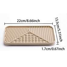 1 pièce Tapis d'alimentation pour animaux de compagnie en silicone, distributeur lent anti-morsure et facile à nettoyer, pad de léchage pour chats et chiens, protège le système digestif des animaux de compagnie