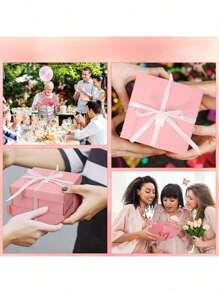 Set de 4 cajas de regalo con mariposas que vuelan, caja sorpresa de papel, adecuada para cumpleaños, bodas, aniversarios y celebraciones del Día de San Valentín