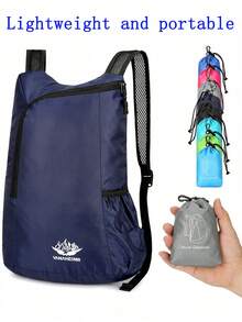 1pc New Ultralight Foldable Backpack, Versatile Travel Bag With Water Resistant Fabric