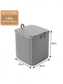 1pc Large Capacity Clothing Storage Bag With Transparent Window, Sturdy Zipper, And Reinforced Handle, Woven Fabric Storage Bag For Clothes And Quilts, Foldable, Used For Storing Clothing, Quilts, Blankets, And Toys In A Fabric Folding Wardrobe Organizer Bag Home Bedroom Clothes Storage Organizer Closet Organization And Storage - Multicolor - View 14