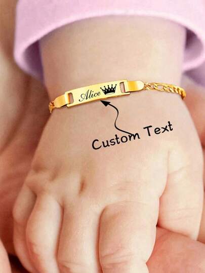 1 pulsera personalizada con el nombre de niñas y niños, ornamento personalizado, pulsera de identificación de barra de acero inoxidable, para un regalo delicado para niñas, niños, mujeres, regalo secreto de santa, regalo del día de la madre, joyería, regalo personalizado, regalos del día de la madre, regalo de graduación, regalo de fiesta, regalo de cumpleaños, regalo de aniversario, para uso diario