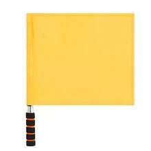 1 Running Race Starting Flag - Red Signal Flag, Stainless Steel Hand Flag, Sponge Handle, Track And Field Referee Traffic Command Hand Flag