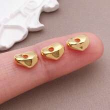 10/20/30pcs Real 18K Gold Plated Twist Brass Beads Asymmetrical Plated Spacer Beads Small Loose Craft Bead For DIY Bracelets Earring Necklace Jewelry Making