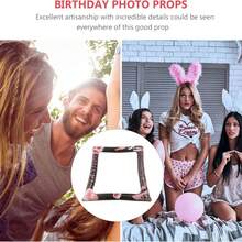 1pc Inflatable Photo Frame, Selfie Frame Prop For Women Birthday, Party, Girls Night Out - Pink - View 6