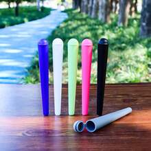 AREWTEC Tobacco Rolling Cone Paper Jar, 4.7" Plastic Doob Tube Stash Jars, Cigarette Paper Joint Holder Box, Airtight Solid Pre-Roll Sealed Container Storage Case (1 PC)