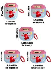 1 件红鼻子表情蓝牙耳机盒适用于 Apple 1/2/3/4、Pro/Pro2 保护套