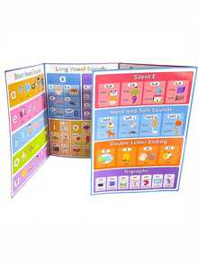 1 szt. Mój pierwszy wykres do nauki i zestaw plakatów do budowania słownictwa fonetycznego, pomoce dydaktyczne do edukacji przedszkolnej, zajęcia edukacyjne dla rodzin, materiał papierniczy, kolor mieszany