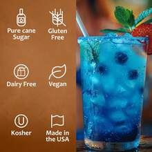 Syruvia Blue Raspberry Syrup 25.40 Ounces Blue Raspberry Flavoring Syrup - 25.4 Fl Oz - View 4