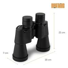 Binoculares Potentes Nocturna Vision Telescopica Hd Tacticos 20x50mm Marthing BN20x50 Binoculares Profesionales Prismaticos Ideal Para Camping Caza O Pesca Estuche Incluido Zoom Hd 20x50 - Negro - Ver 3