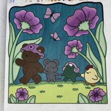 The "Little Friends" Coloring Book For Adults, With 24 Pages, Is Designed To Relieve Stress And Help You Relax. It Uses Thick, Safe And Paper. Even When You Use Various Painting Materials On It, The Ink Won't Seep Through.