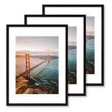 1/3件/套 4x6”、“5x7”、“8x8”、“8x10”、“11x14”、“12x16” PVC桌面相框，带衬垫，6种尺寸，适用于家居装饰、婚礼、派对、婴儿派对、周年纪念、照片墙，黑色，可横向或纵向壁挂（不含相纸）