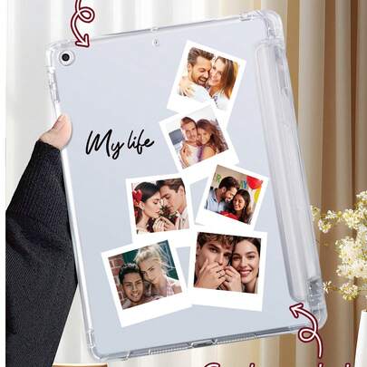 Ayotu Customizable Protective Case, Compatible With 10th Gen, Mini 4/5/6/7, Pro 11" (M4)-2024, 10.2", And Galaxy Tab S6 Lite 10.4". This Transparent Case With A Pen Slot Allows For Personalized Photo Customization, Making It An Ideal Gift For Yourself, Friends, Colleagues, Birthdays, New Year, Anniversaries, And Valentine's Day.