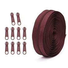 1 Bộ = 4,5 mét Khóa kéo + 10 Chiếc Khóa kéo, 3# Khóa kéo Nylon trong 20 Tùy chọn màu sắc, Khóa kéo phù hợp với Màu khóa kéo, Thích hợp để Thay thế May May Quần áo, Túi xách và Dệt gia dụng - nhiều màu - Xem 23
