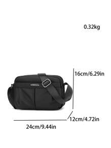 Leisure Nylon Waist Bag, Lightweight Travel Shoulder Bag With Adjustable Strap, Zipper Closure And Polyester Lining - Multi-Pocket Fashion Crossbody Bag For Outing
