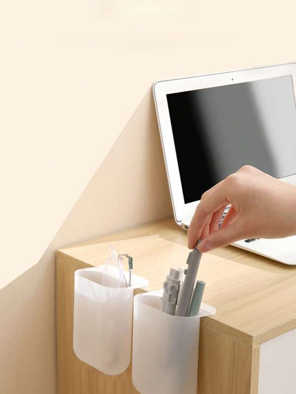 1 pieza Organizador de papelería y cosméticos | Se puede montar en la pared, decoración de dormitorio Organizador de habitación para brochas de maquillaje, organizador de bolígrafos, accesorios de escritorio, accesorios de baño y accesorios de dormitorio