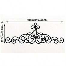 1PC Retro Metal Scroll Wall Art Decor, Rustic Iron Wall Medallion Black Metal Scroll Wall Art Iron Metal Wall Plaque For Living Room Home Decoration Room Decor Bedroom Decor Wall Decor Kitchen Decor - Black - View 14