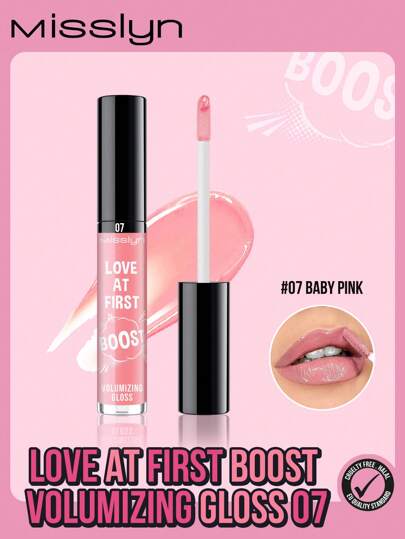 Misslyn Lucidalabbra volumizzante "Love At First Boost", lucidalabbra idratante, lucidalabbra lucido idratante a lunga durata, lucidalabbra volumizzante, rossetto a lunga tenuta ad alta pigmentazione, colore altamente pigmentato e lucentezza istantanea, lucidalabbra lucido, idratante leggero e finitura non appiccicosa, lucidalabbra non appiccicoso, trucco Y2K adatto per feste, spiaggia e viaggi