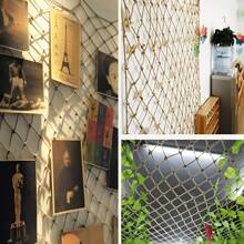 Vintage Style Jute Rope Net As A Natural Plant Support, Suitable For Climbing Plants And Beans, Outdoor Garden Decoration, Suitable As An Indoor Plant Stand, Home Decoration, Simple Garden Fence