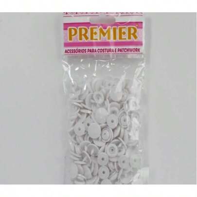 Botão Botões De Pressão Tic Tac Plástico Branco Nº 15 50und